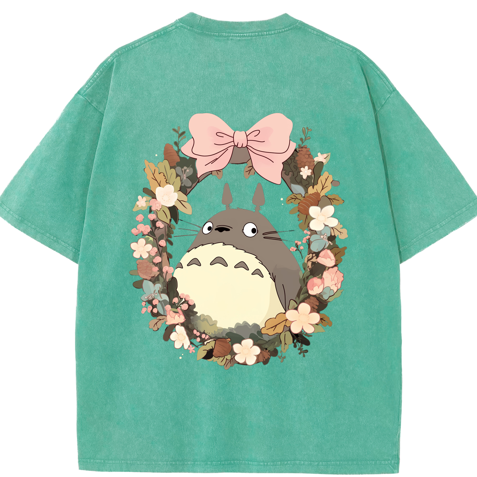 （画像用） となりのトトロ 草壁メイ 草壁サツキ My Neighbor Totoro Satsuki Kusakabe Mei Kusakabe 綿100% ヴィンテージ風 半袖Tシャツ（背面プリント）